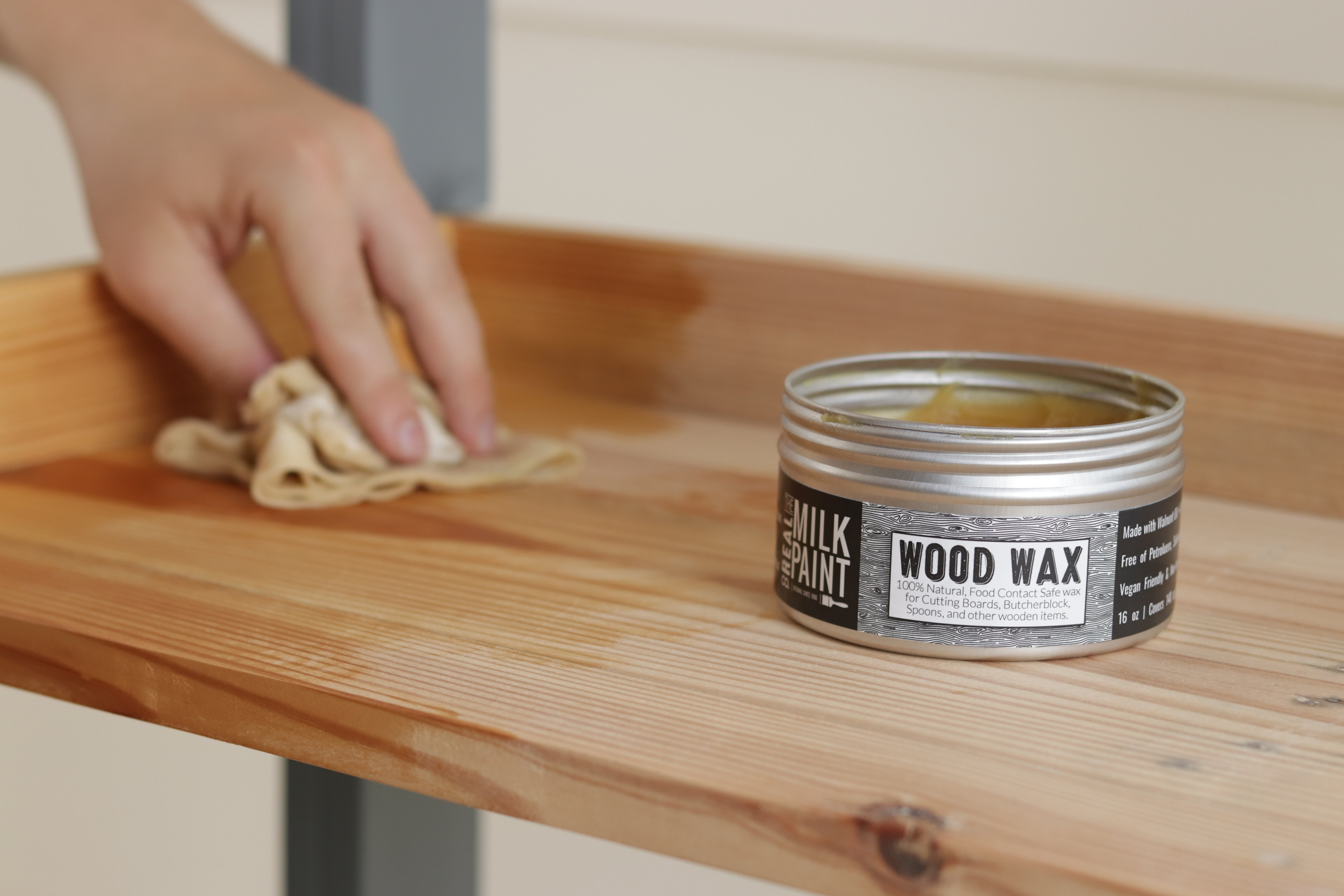 Wood Wax by RMP Co Finishes - Food Safe Finishing Wax for Cutting Boards & Furniture