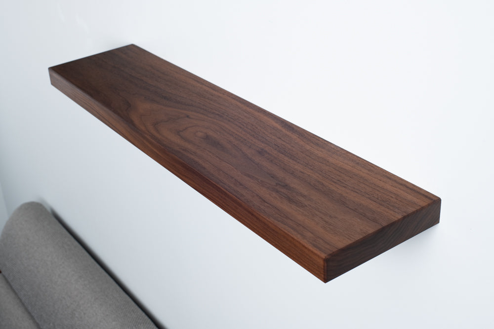 Stratus Hardwood Floating Shelf – Walnut, Maple, or Cherry
