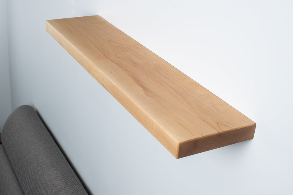 Stratus Hardwood Floating Shelf – Walnut, Maple, or Cherry
