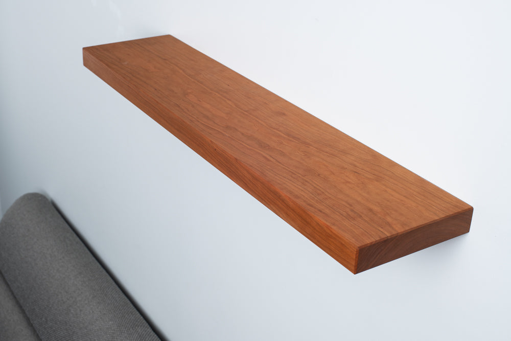 Stratus Hardwood Floating Shelf – Walnut, Maple, or Cherry