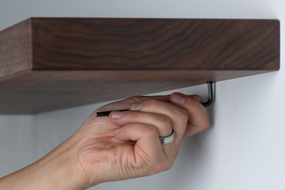 Stratus Hardwood Floating Shelf – Walnut, Maple, or Cherry