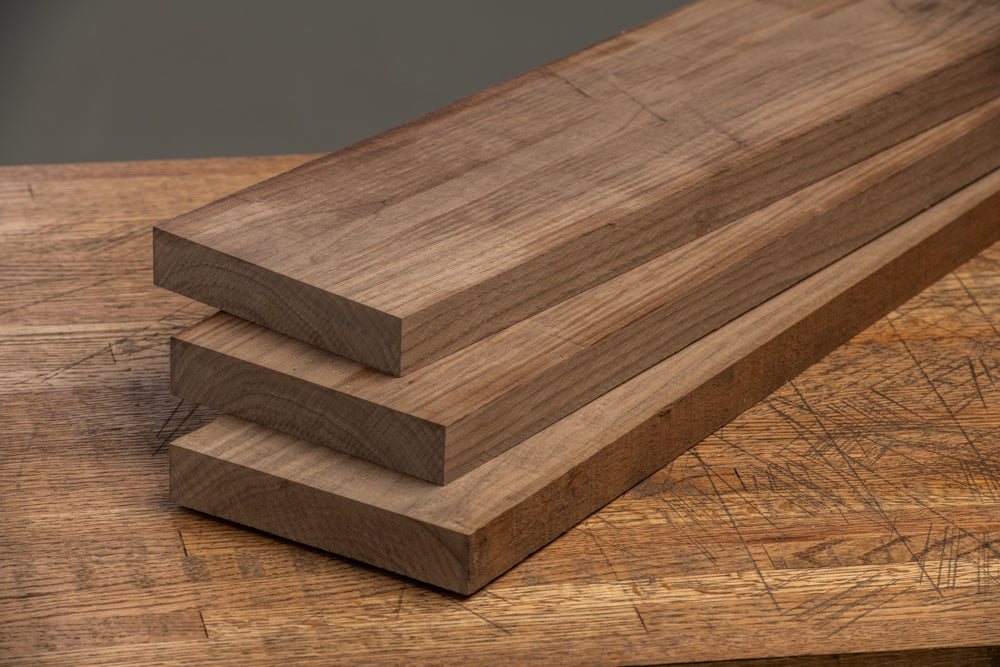 Walnut - S3S (Surfaced 3 Sides) 3-Piece Lumber Pack