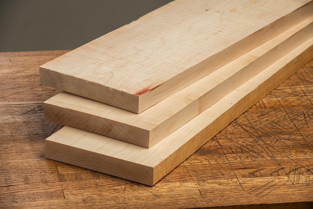 Hard Maple - S3S (Surfaced 3 Sides) 3-Piece Lumber Pack