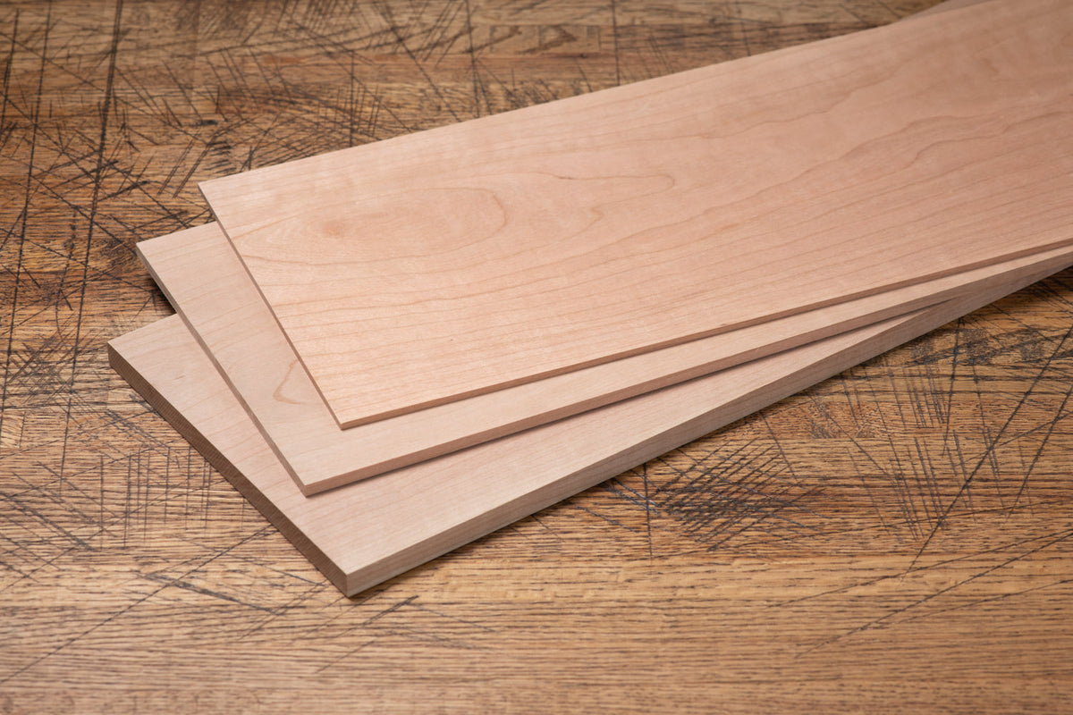 1/8" X 5" X 16" Black Cherry Wood Lumber Thin Boards (3 Pack