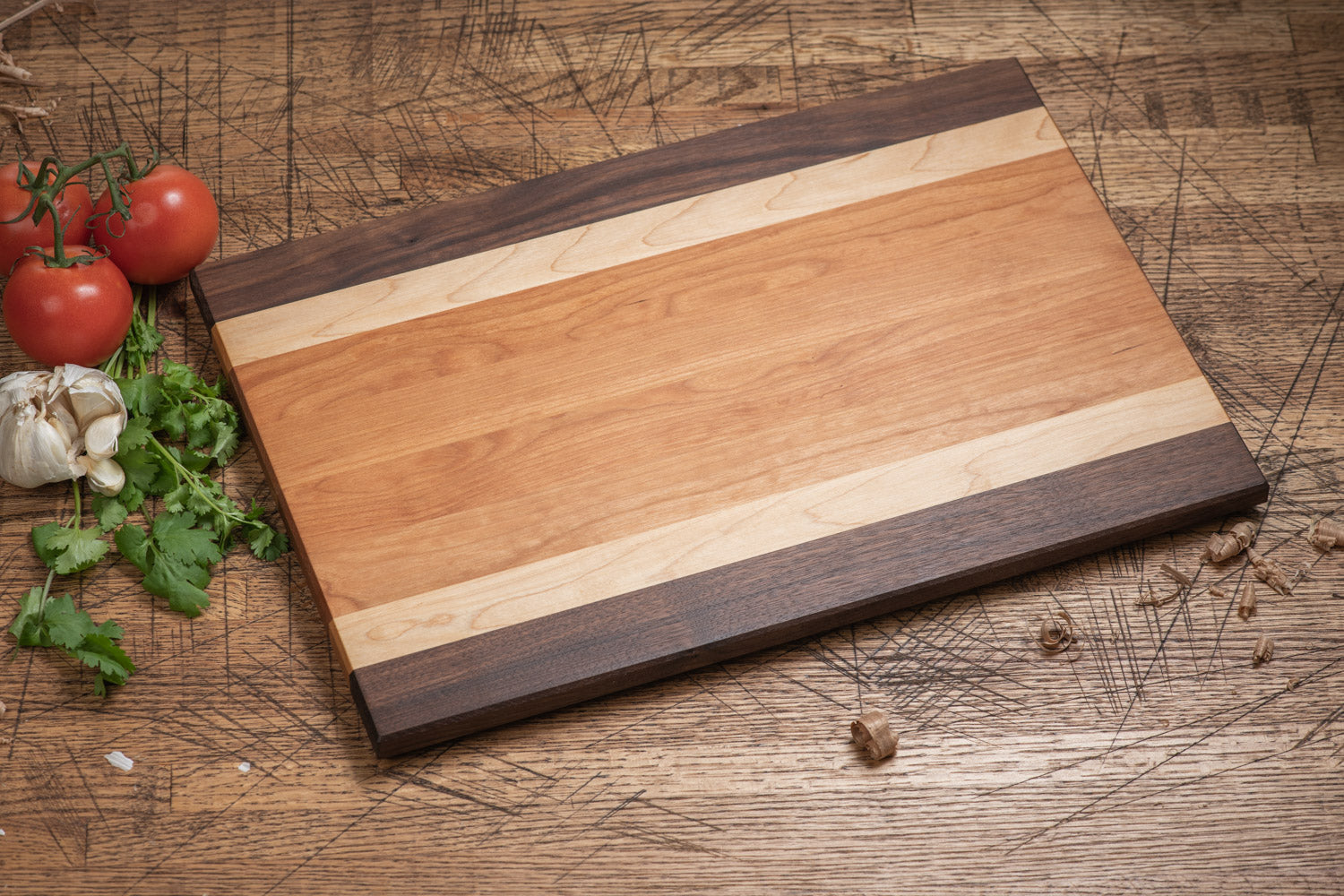 Cherry and Walnut with Handle Cutting Board