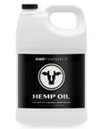 Gallon container of RMP Finishes Hemp Oil on a white background