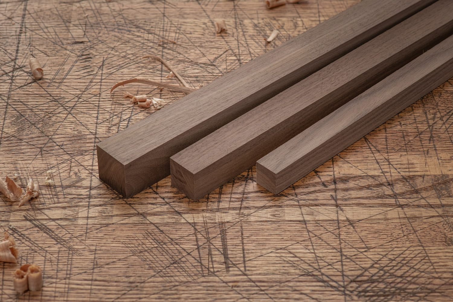 Dimensioned Lumber Squares - Walnut